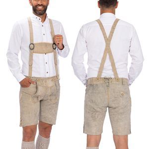 NEW OKTOBERFEST WHITE LEDERHOSEN TREND 2024 - GENUINE LEATHER AUTHENTIC GER